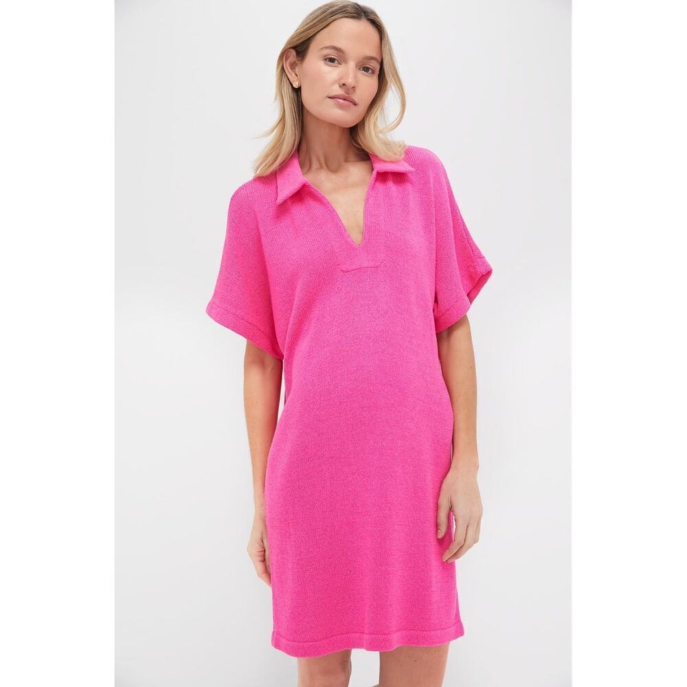 POMANDER PLACE Hot Pink Maren Mini Polo Dress Size XS/S NWT
